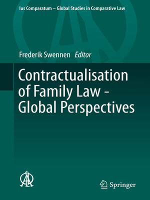 cover image of Contractualisation of Family Law--Global Perspectives